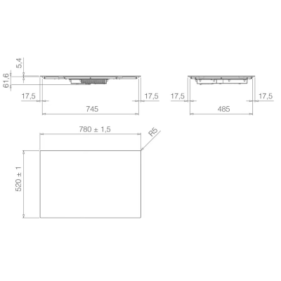Elica prf0199862 primis 804 plus 90 cm black induction hob