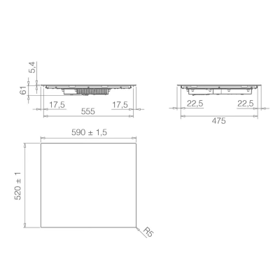 Elica prf0199859 primis 604 płyta indukcyjna 60 cm czarne szkło