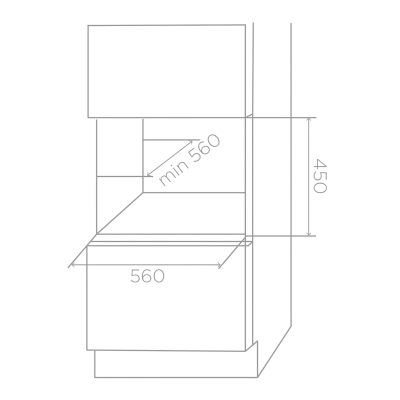 Elica prf0191773 veritas bi24 built-in wine cellar h 45 cm