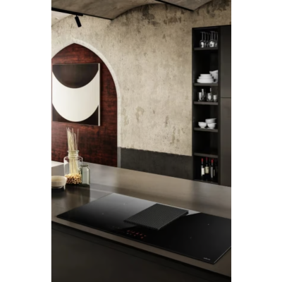 Elica Nikolatesla prime S + 83 cm black aspirating induction hob