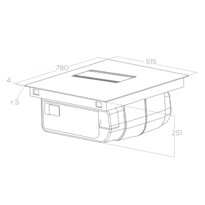 Elica Nikolatesla alpha B bl/a/78 80 cm aspirating induction hob