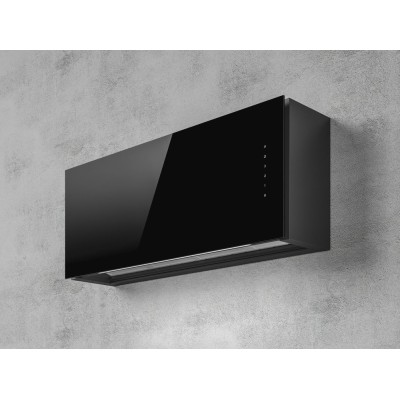 Elica Rules bl/f/90 wall hood 90 cm black glass