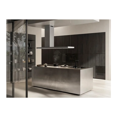 Elica Element Island ixbl/a/180 Inselhaube 180 cm Edelstahl + schwarzes Glas