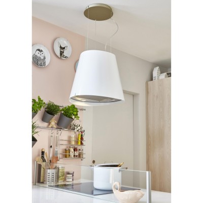 Elica Juno wh/f/50 campana isla suspendida 50 cm blanco