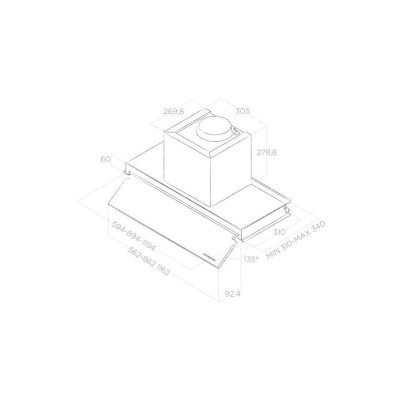 Elica Boxin No Drip campana bajo mueble empotrada 90 cm acero inoxidable