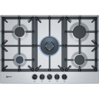 Neff t27ds59n0 75 cm stainless steel gas hob