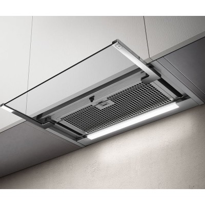Elica Glass out hotte sous meuble encastrable 90 cm acier inoxydable + verre