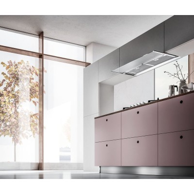 Elica Glass out hotte sous meuble encastrable 90 cm acier inoxydable + verre