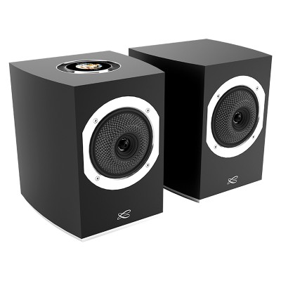 Cabasse Rialto Lifestyle, 3-drożna, bezprzewodowa para głośników przednich Hi-Fi, kolor czarny