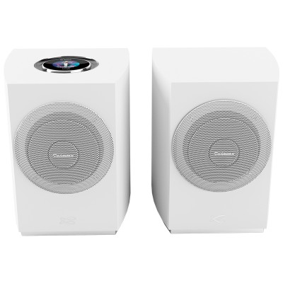 Cabasse rialto lifestyle paire d'enceintes avant sans fil hi-fi 3 voies en blanc