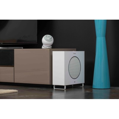 Cabasse Eole 4 5.1 System lifestyle Chaîne hi-fi home cinéma blanche