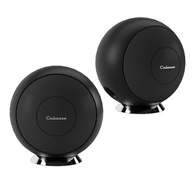 Cabasse Riga 2 On Base pair of speakers satellite speakers black