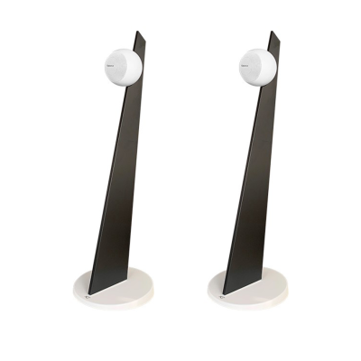 Cabasse iO3 On pair floor stands for main front speakers white