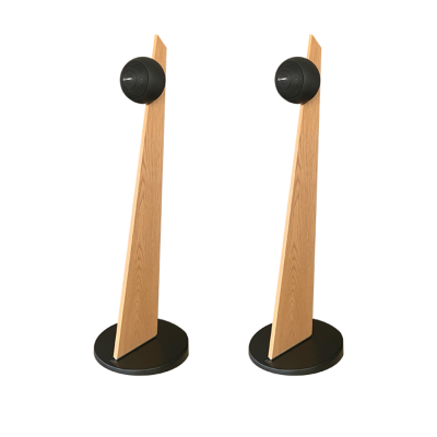 Cabasse iO3 On pair floor stands for main front speakers black - wood