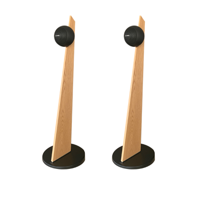 Cabasse iO3 Sur paire de pieds pour enceintes principales avant, noir - bois
