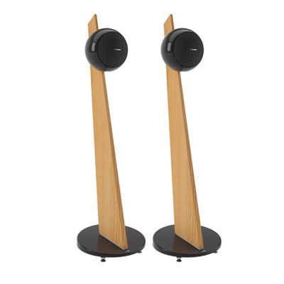 Cabasse Riga 2 On Stand Paar Front-Bodenlautsprecher aus Holz – Schwarz