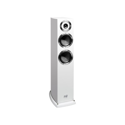 Cabasse Murano Alto par de altavoces frontales de suelo blanco brillante