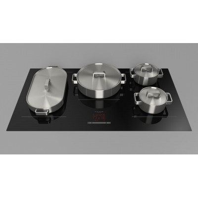 Fulgor fclh 9008 id wt bk induction hob 90 cm black glass ceramic