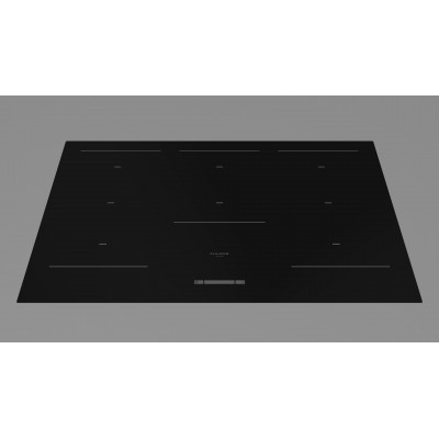 Fulgor fclh 9008 id wt bk induction hob 90 cm black glass ceramic