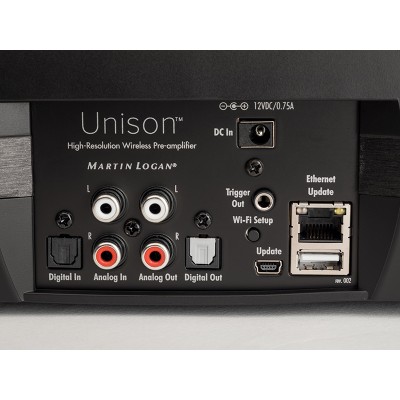 Przedwzmacniacz bezprzewodowy MartinLogan Unison w kolorze czarnym