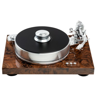 Platine vinyle Pro-Ject Signature 10 en ronce de noyer brillant