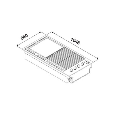 Fulgor fobq 1000 gx barbacoa de gas profesional empotrable 105 cm acero inoxidable