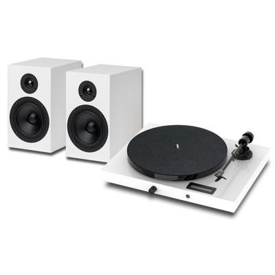 Pro-Ject Juke Box E1 Lautsprecherbox 5 Plattenspieler-HiFi-System weiß