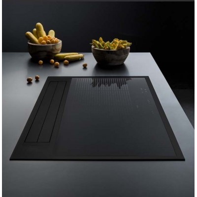 Falmec table de cuisson induction synthèse avec hotte intégrée 88 cm noir cuzw90.00