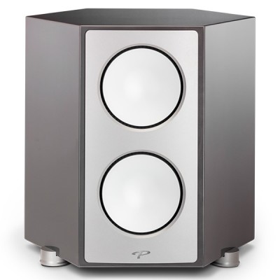 Paradigm Persona Sub Active subwoofer plateado para cine en casa amplificado