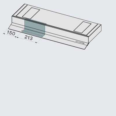 Falmec Shelf filtrante cappa a parete 240 cm nero