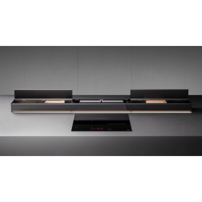 Falmec Monolith hotte de table de cuisson 90 cm verre noir