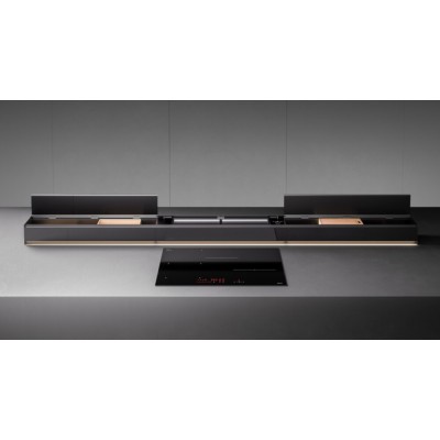 Falmec Monolith Herdabzugshaube 90 cm, schwarzes Glas