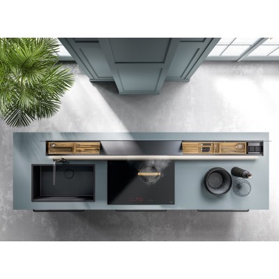 Falmec Monolith Herdabzugshaube 90 cm, schwarzes Glas
