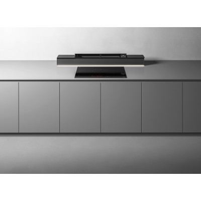 Falmec Monolith Herdabzugshaube 90 cm, schwarzes Glas