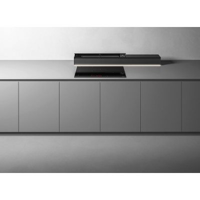 Falmec Monolith Herdabzugshaube 90 cm, schwarzes Glas