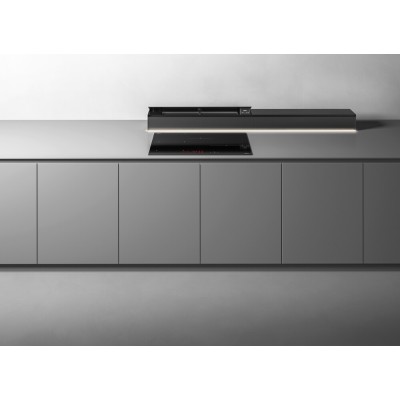 Falmec Monolith Herdabzugshaube 90 cm, schwarzes Glas