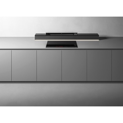 Falmec Monolith Herdabzugshaube 90 cm, schwarzes Glas