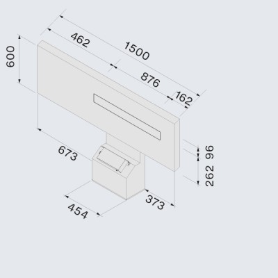 Falmec Air Wall campana extractora 150 cm blanca - extracción derecha