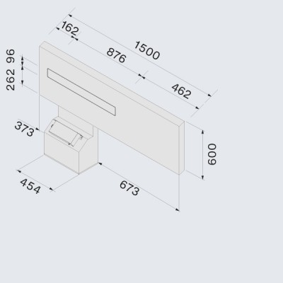 Falmec Air Wall Wandhaube 150 cm weiß - linker Abzug
