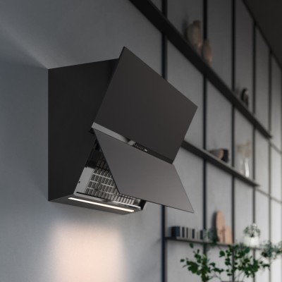 Falmec Fusion 85 cm black wall-mounted inclined hood