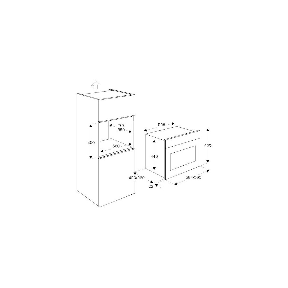 Bertazzoni F457PROVTX Professional Forno a vapore cm 60 h 45 - inox