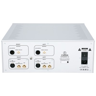 Canor Asterion V2 preamplificatore phono a valvole MM - MC silver