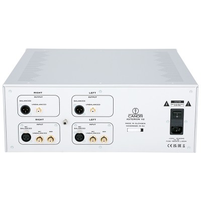 Przedwzmacniacz gramofonowy lampowy Canor Asterion V2 MM - MC srebrny