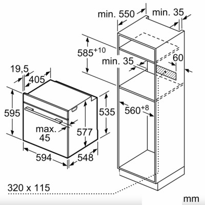 Siemens hs736g3b1 four à vapeur encastrable 60 cm noir