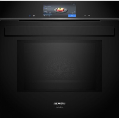 Siemens hm978gnb1 iQ700 60cm wbudowany piekarnik mikrofalowy z pyrolizą, czarny, SL