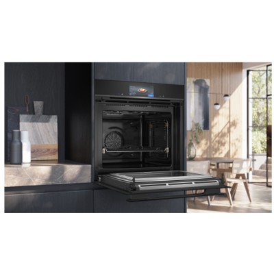 Siemens hm978gnb1 iQ700 60cm wbudowany piekarnik mikrofalowy z pyrolizą, czarny, SL