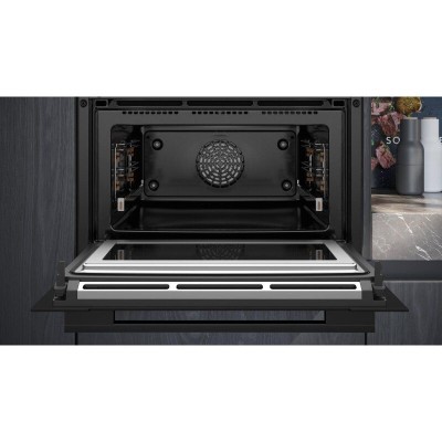 Kuchenka mikrofalowa do zabudowy Siemens cm776gkb1 iQ700, wysokość 45 cm, kolor czarny