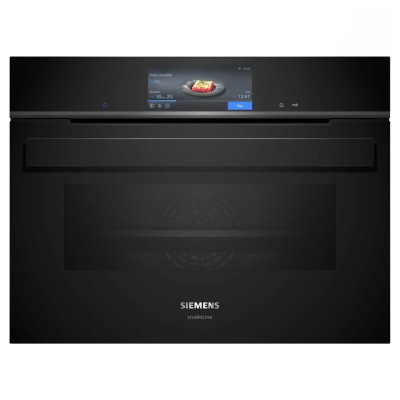 Piekarnik parowy do zabudowy Siemens CS958GDD1 iQ700, 45 cm, czarny, SL