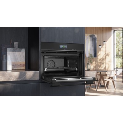 Piekarnik parowy do zabudowy Siemens CS936GCB1 iQ700, 45 cm, czarny, SL