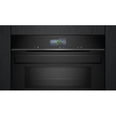 Siemens cm976gmb1 iQ700 wbudowany piekarnik mikrofalowy h 45 cm czarny SL